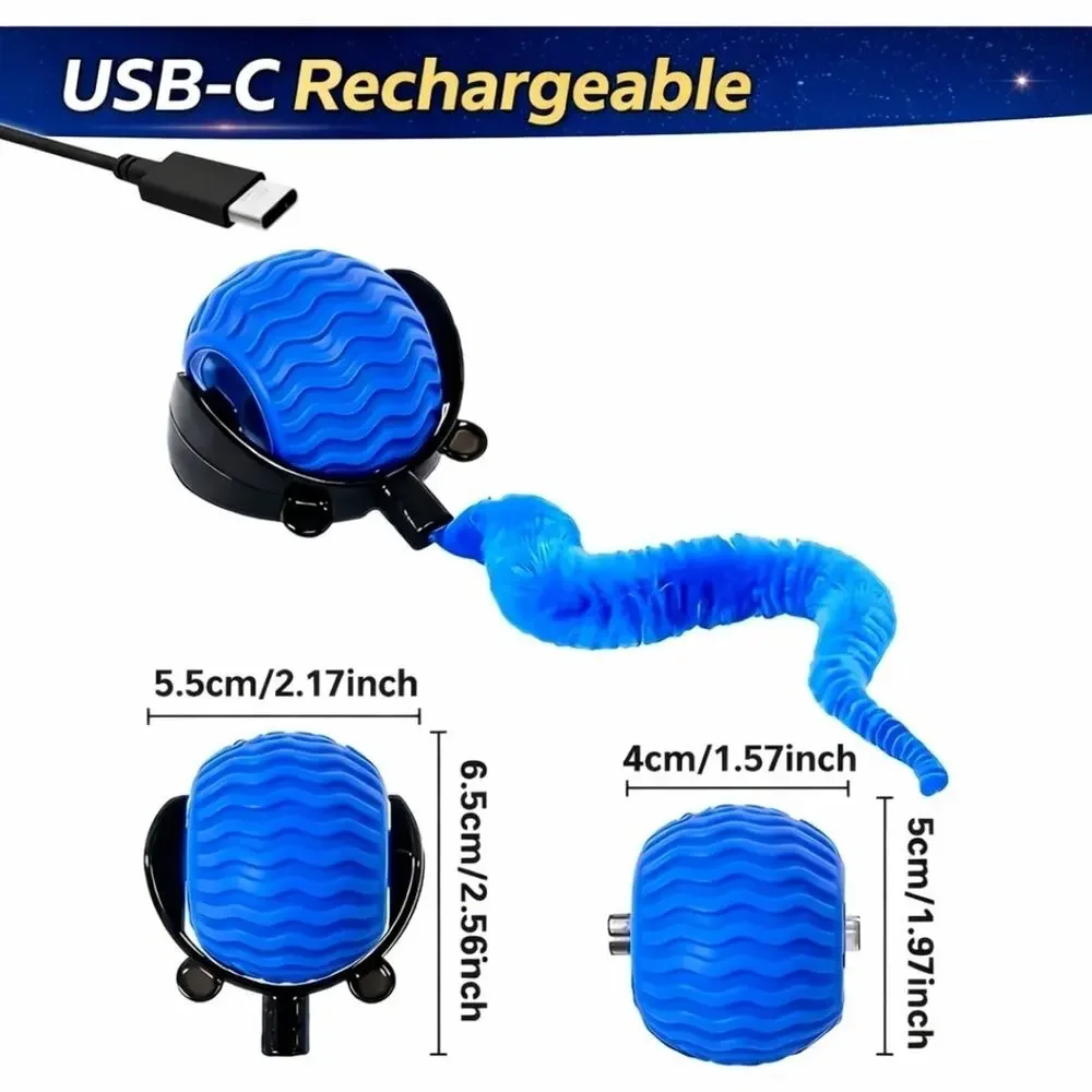 Smart Automatic Cat Toy Ball USB Rechargeable Auto Turn Interactive Pet Toy...